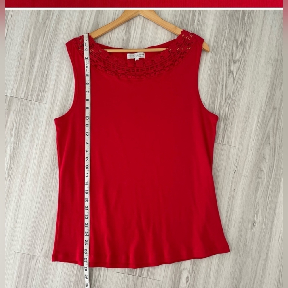 Hilliard & Hanson Women 1X Embroidered Cotton Tank - Picture 3 of 3